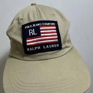 VTG 90’s Ralph Lauren Polo Jeans Company RL Khaki Baseball Cap